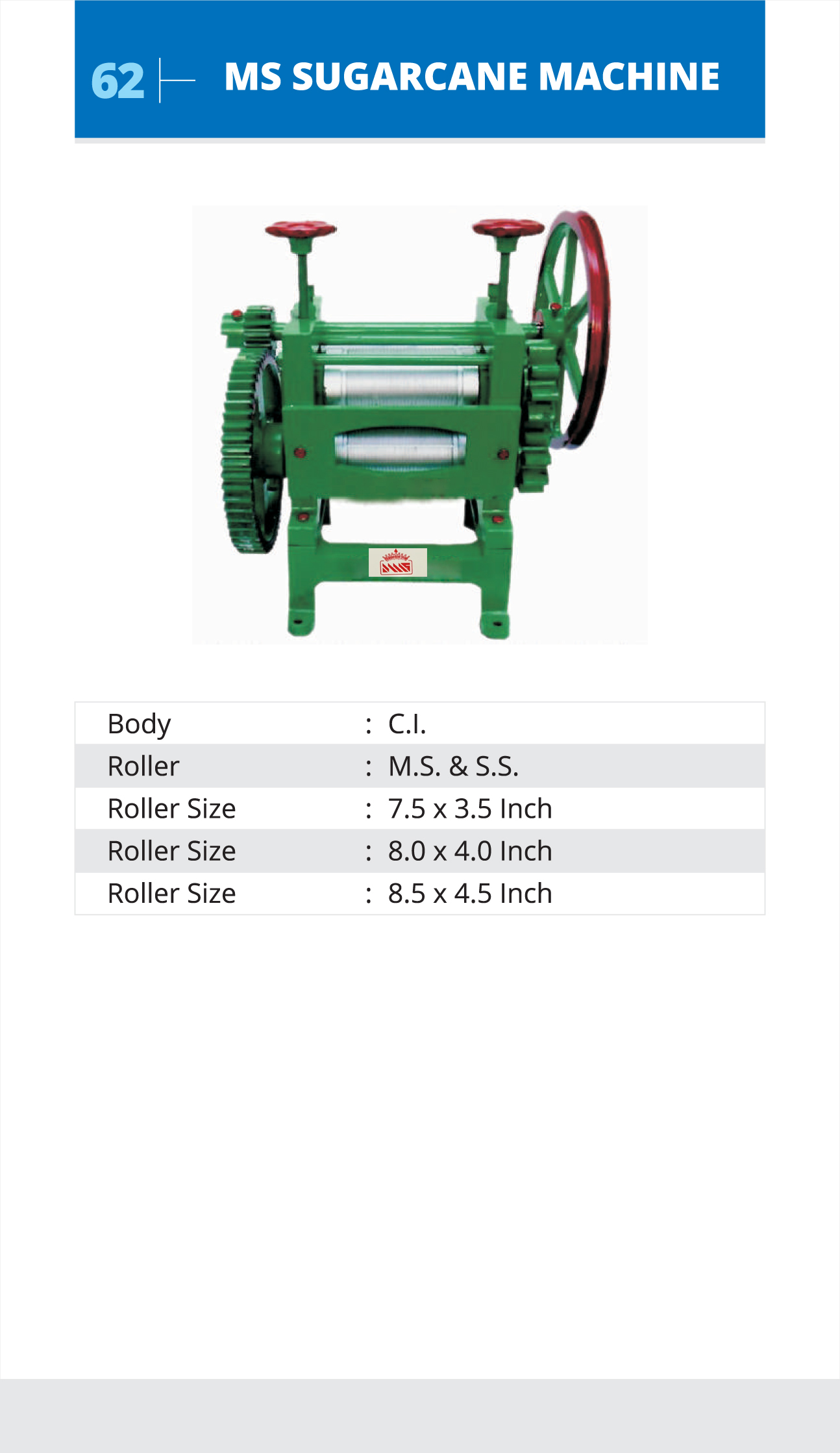 MS Sugarcane Machine