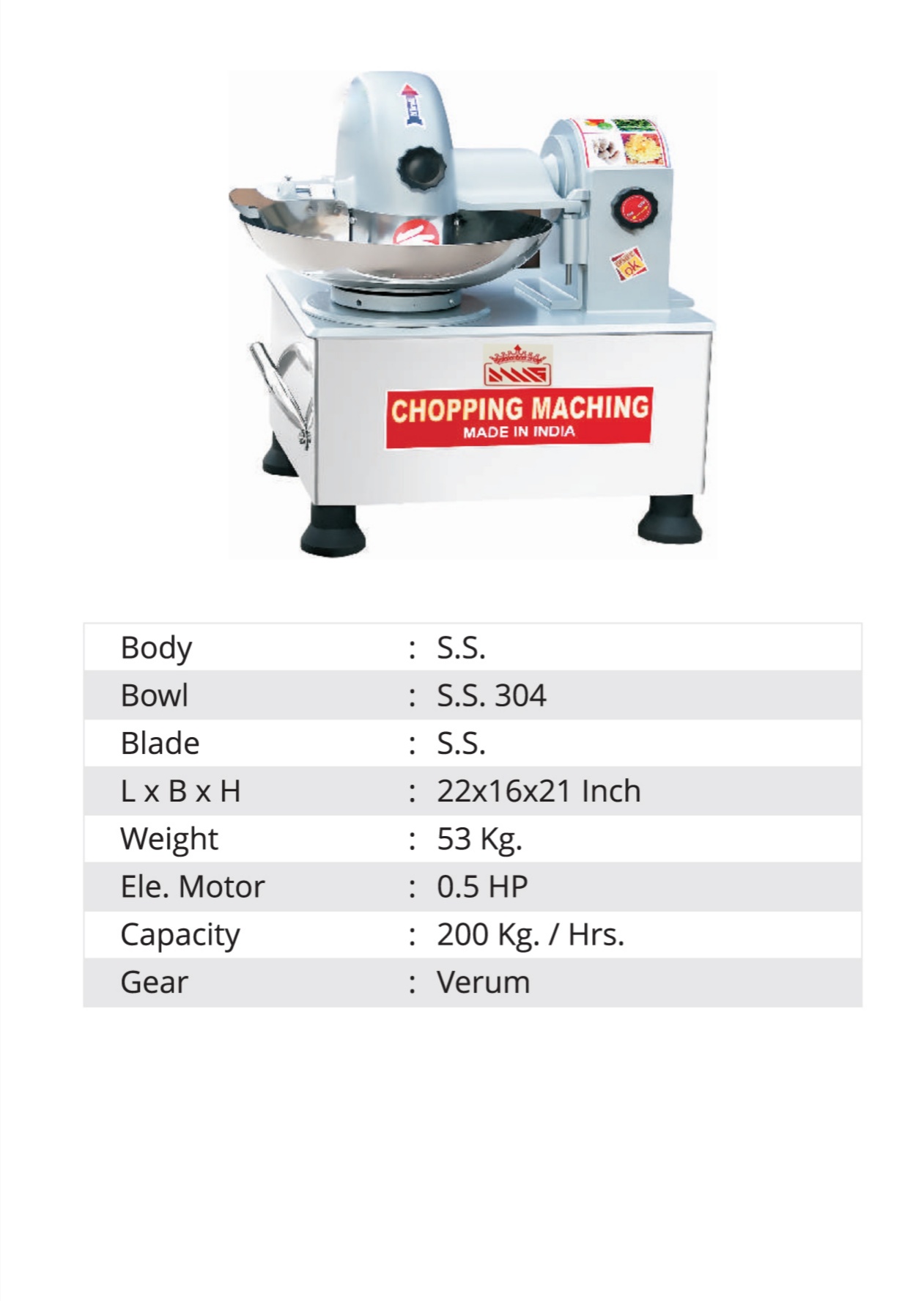 Chopping Machine