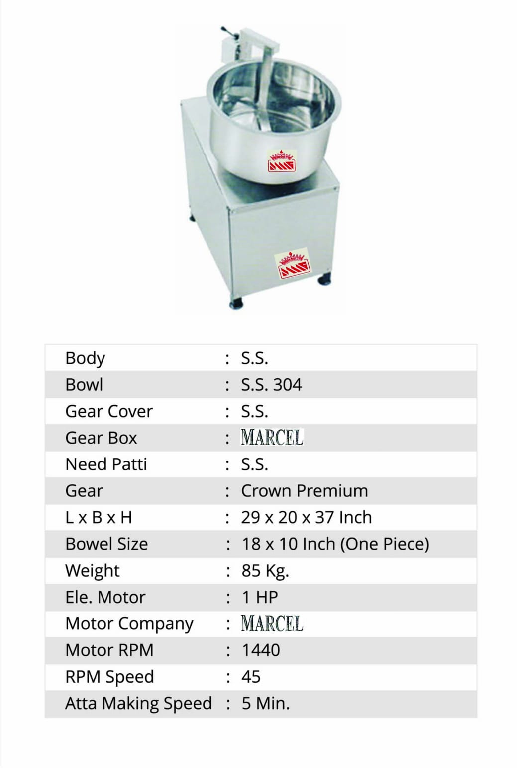 Flour Mixing Machine (10KG)