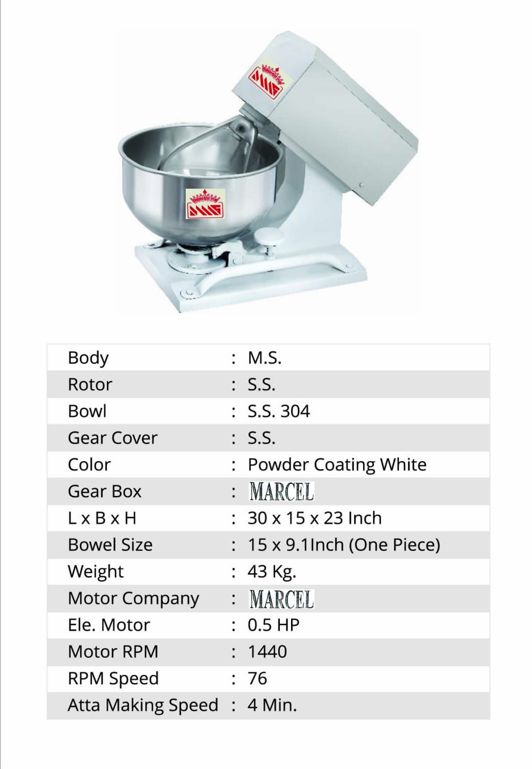 Flour Mixing Machine (5KG)